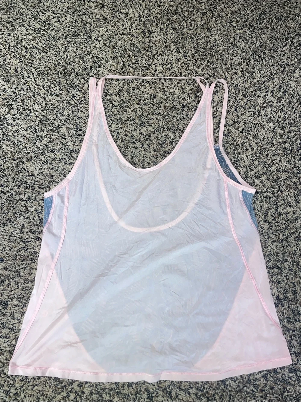 Lululemon Cool To Street Tank Blush Quartz / Banana Leaf Sheer EUC